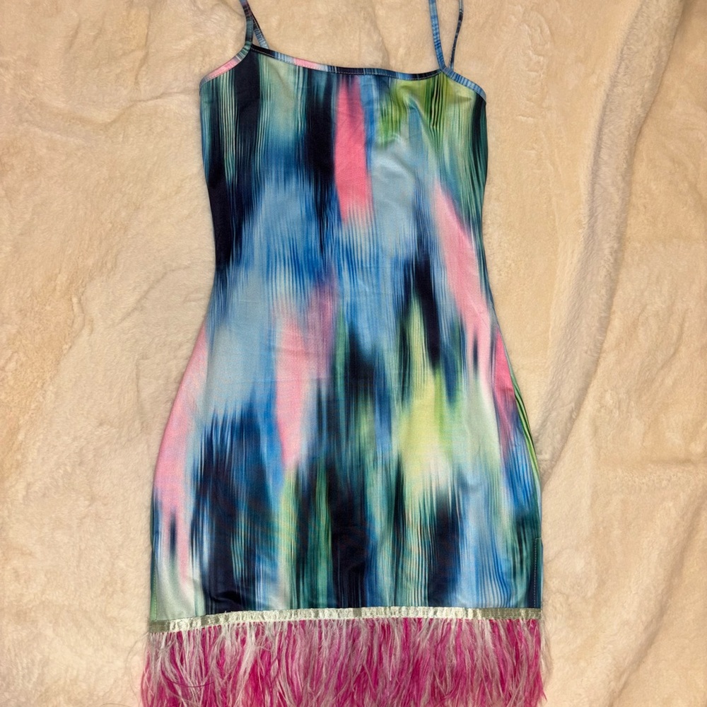Sexy Feather bottom Dress